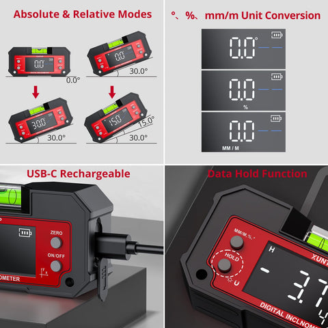 Type-C rechargeable battery supports long operation between charges.