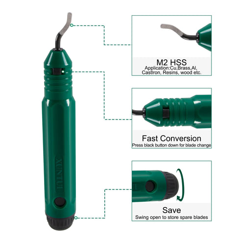 XUNTUI deburring tool included for smooth pipe finishes after cutting