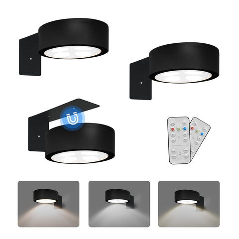 Xuolder 3-pack battery-operated picture light illuminating wall art wirelessly