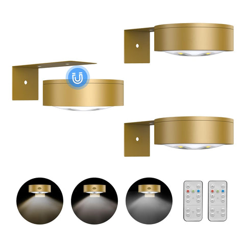 Xuolder 3Pack picture lights illuminate a wall display with balanced, glare-free art lighting