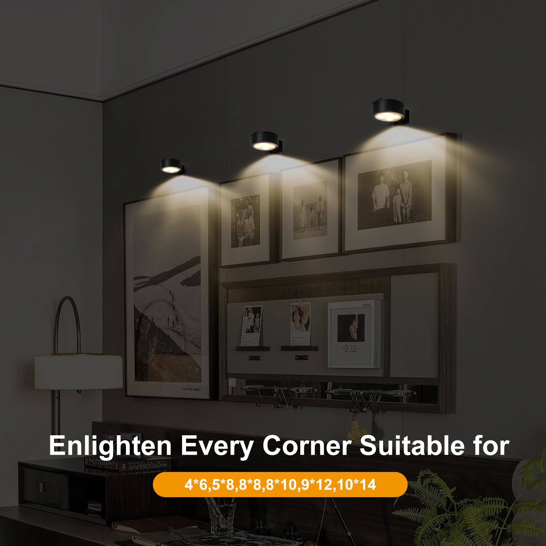 Xuolder magnetic light bracket attachment for quick frame lighting