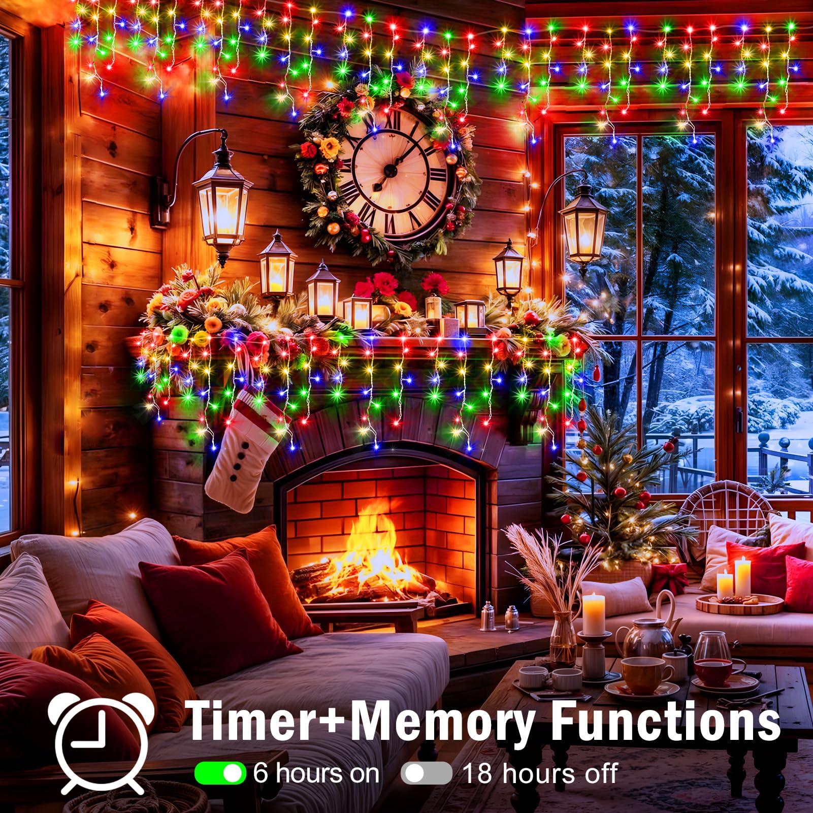 XURISEN 8-mode curtain lighting offering versatile mood options