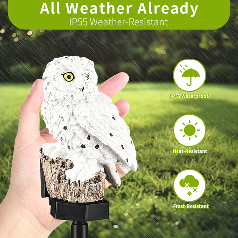 XURLEQ owl solar light highlights lawn edges with a charming night glow