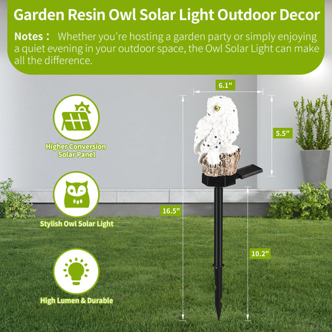 XURLEQ waterproof owl light for patios and fences, weather-friendly décor