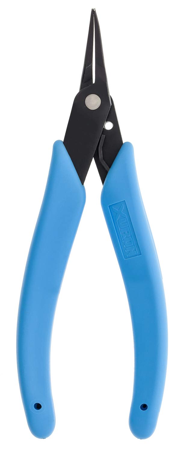 XURON Bent Nose 450BN in-hand view demonstrating ergonomic comfort during extended use.