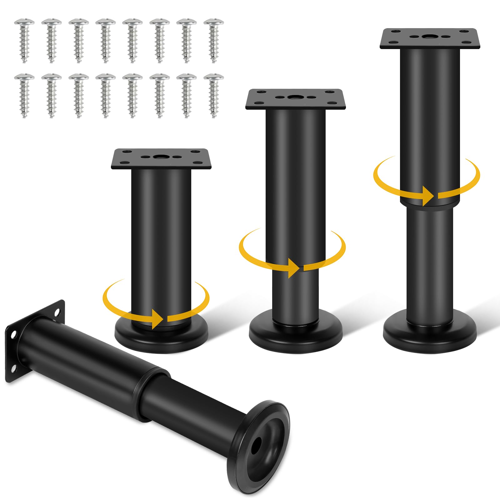 XUUHOOG adjustable height bed leg assembly for leveling on uneven floors