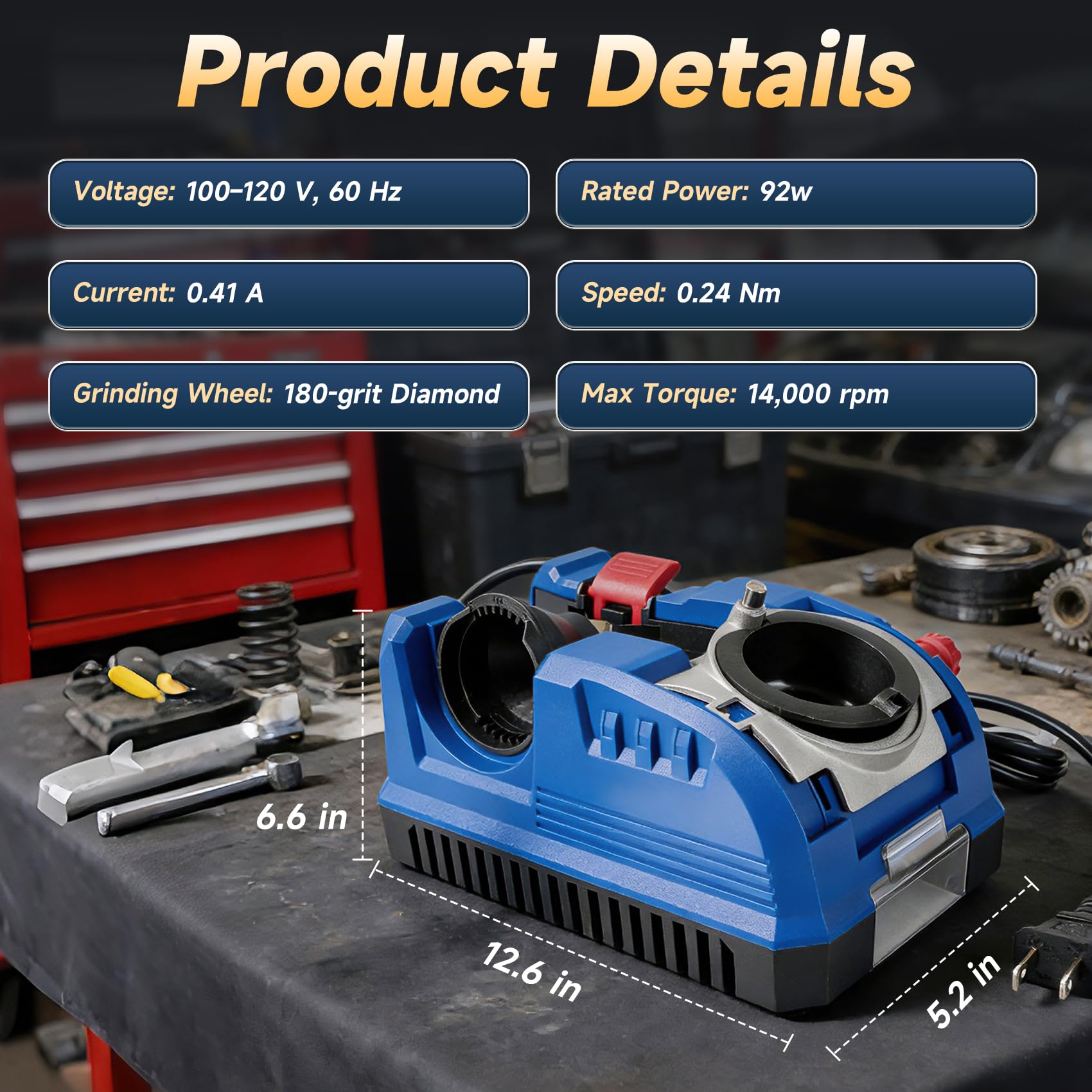 Xvierut drill bit sharpener carrying bag allows easy transport to job sites