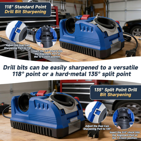 Xvierut drill bit sharpener diamond wheel in action ensures fast precise results
