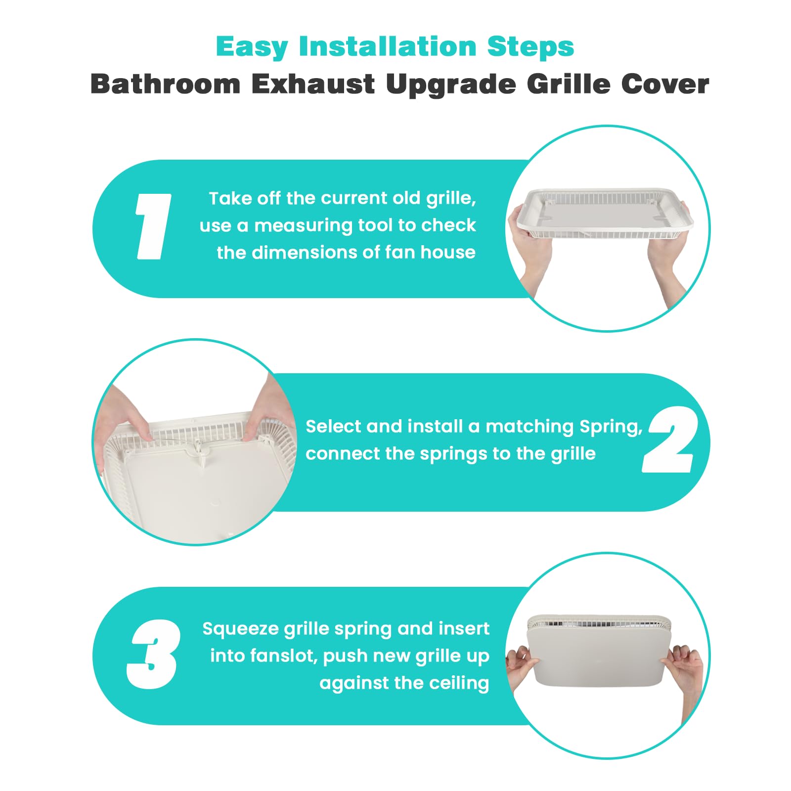 XwaYexa multi-size compatibility ensures secure fit for various ceiling openings.