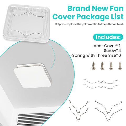 XwaYexa off-white finish bathroom cover blends with ceiling paint.