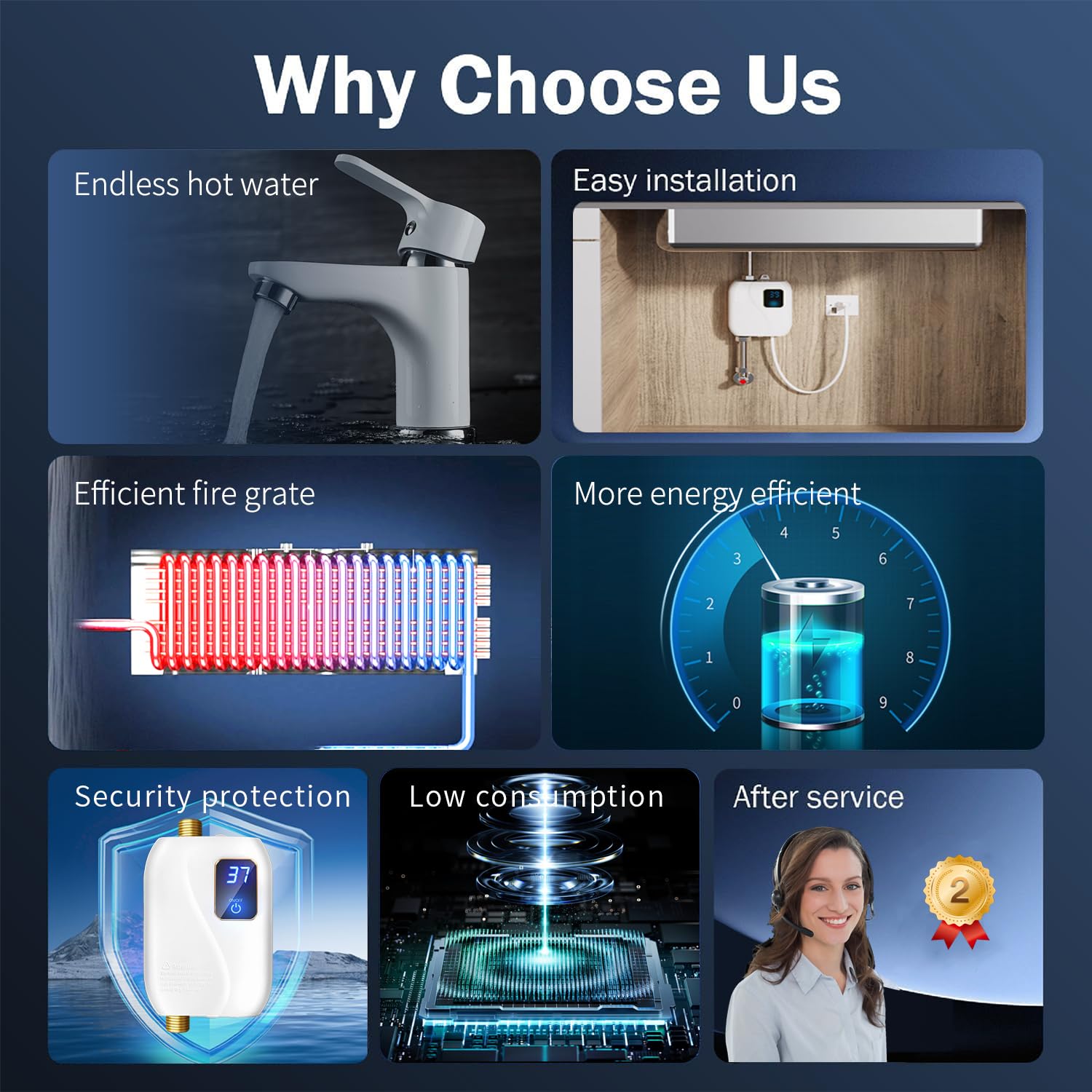 XWDZSWGS compact design saves space in kitchen or bath.