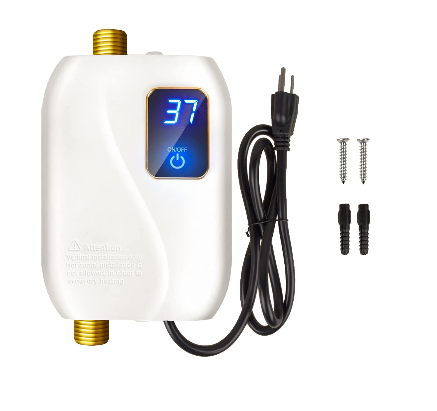 XWDZSWGS tankless water heater 110V, compact under-sink installation.