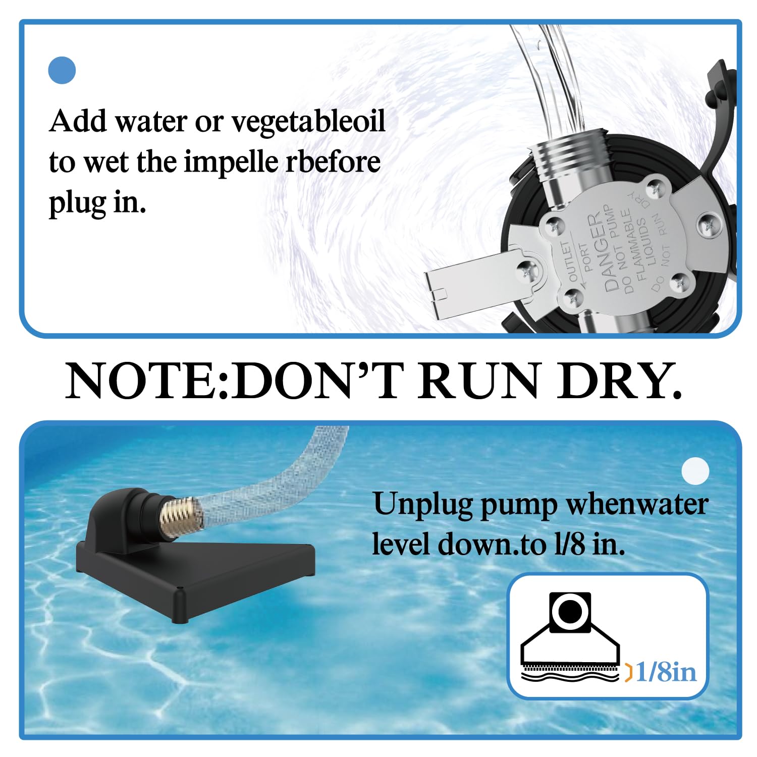 XWILLING multipurpose water pump suitable for rain barrels and pools