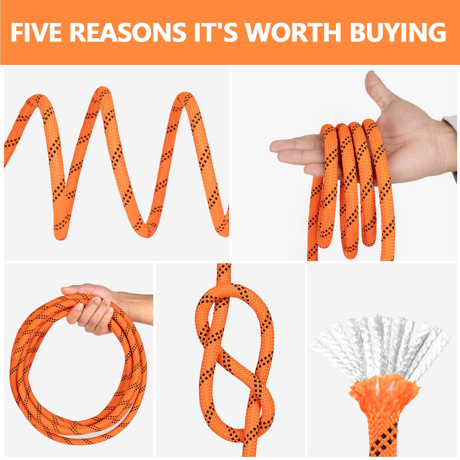 X XBEN arborist rope ideal for camping and rigging in rugged environments