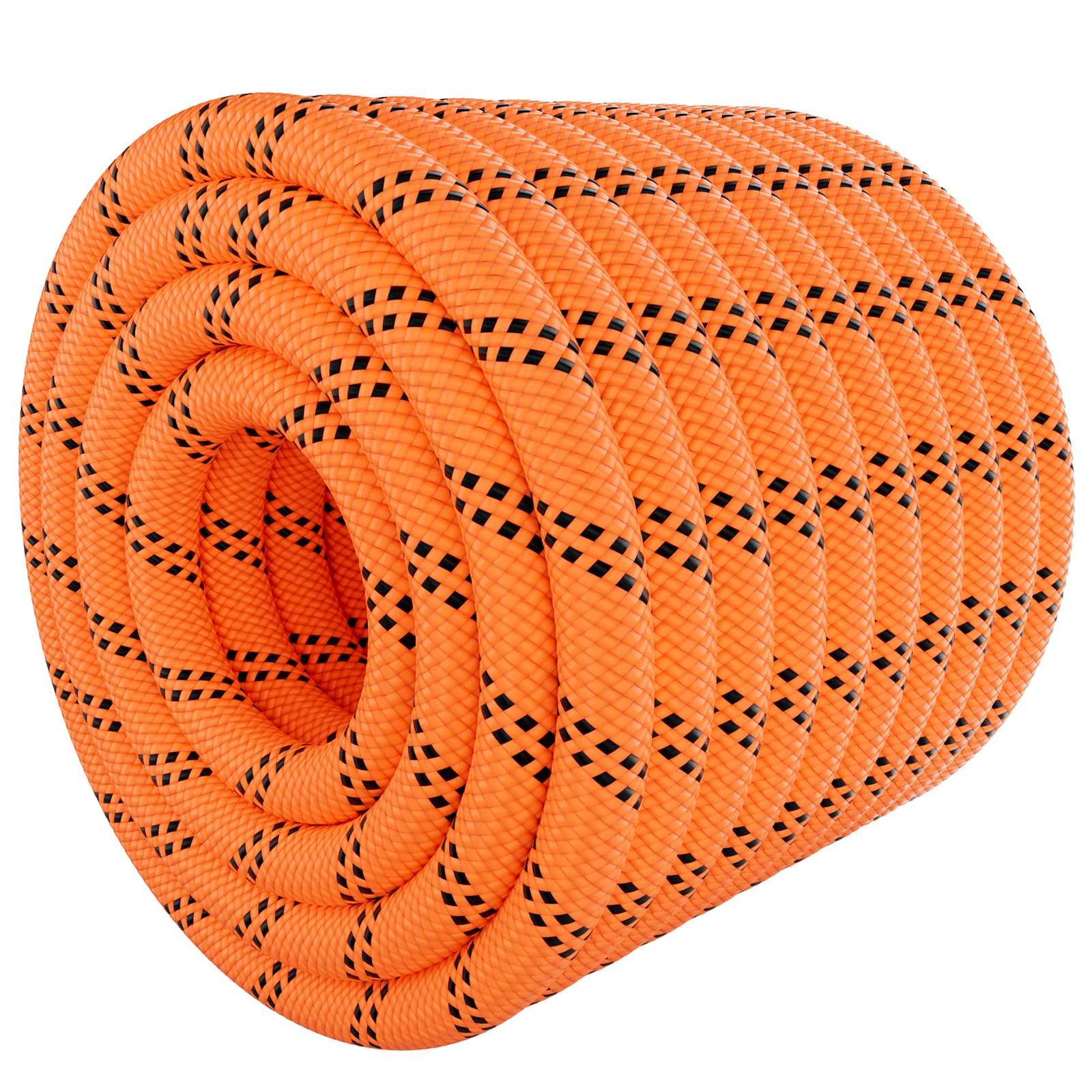 XXBEN arborist rope in orange, coiled for easy transport and on-site rigging.