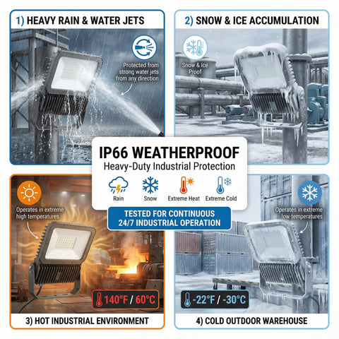 XXBSA 200W LED flood light outdoor bracket adjustment enables flexible mounting