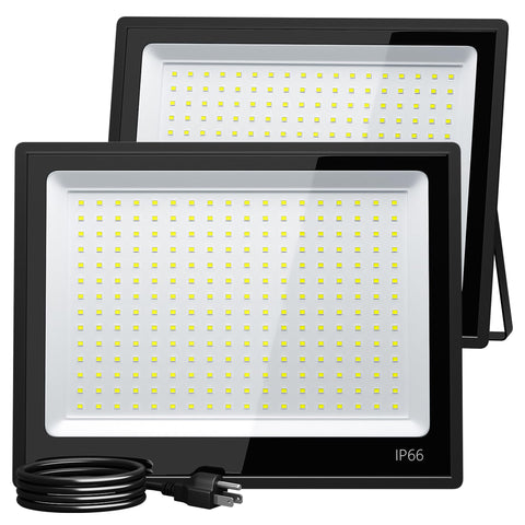 XXBSA 200W LED flood light outdoor front view for bright exterior illumination