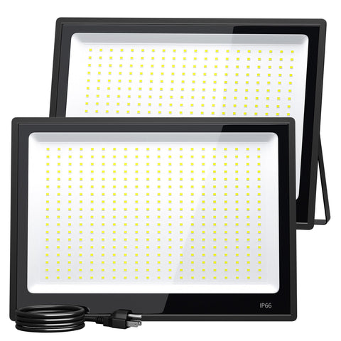 XXBSAZ 300W LED flood light outdoor on a pole, high brightness for parking lots