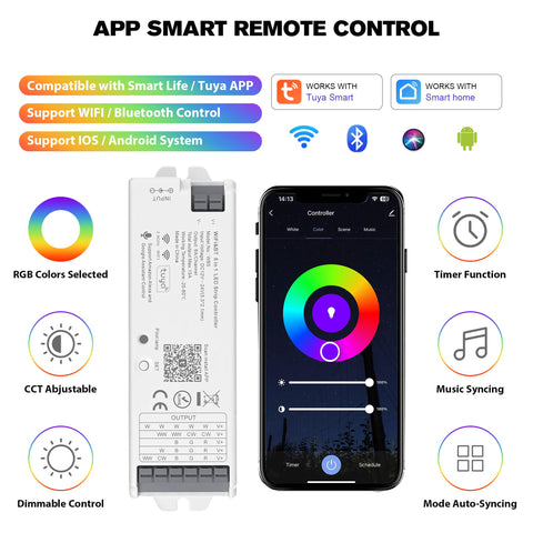 XXK WB5 4-zone remote enables synchronized group lighting control.
