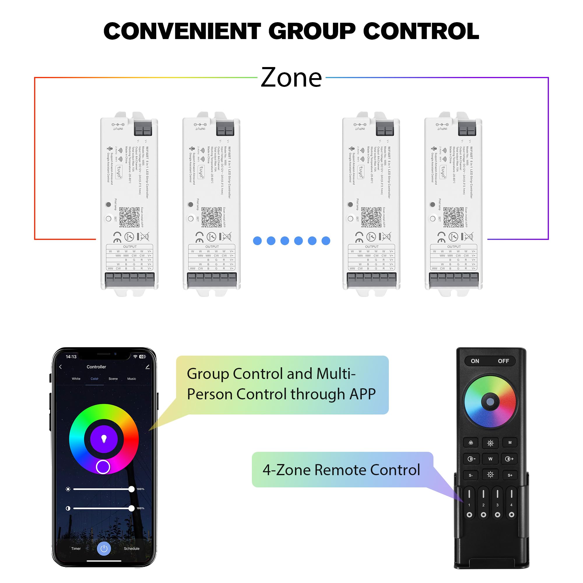 XXK WB5 WiFi setup diagram illustrating Alexa and Smart Life compatibility.
