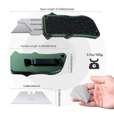 XXV OTF safety-retract feature protects hands during use