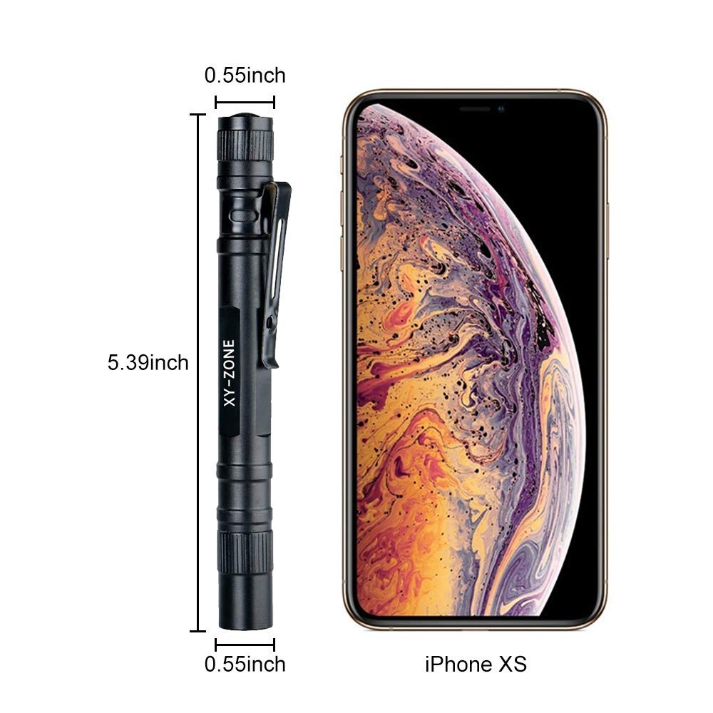 XY ZONE pen flashlight designed to stand on end for candle-like lighting.