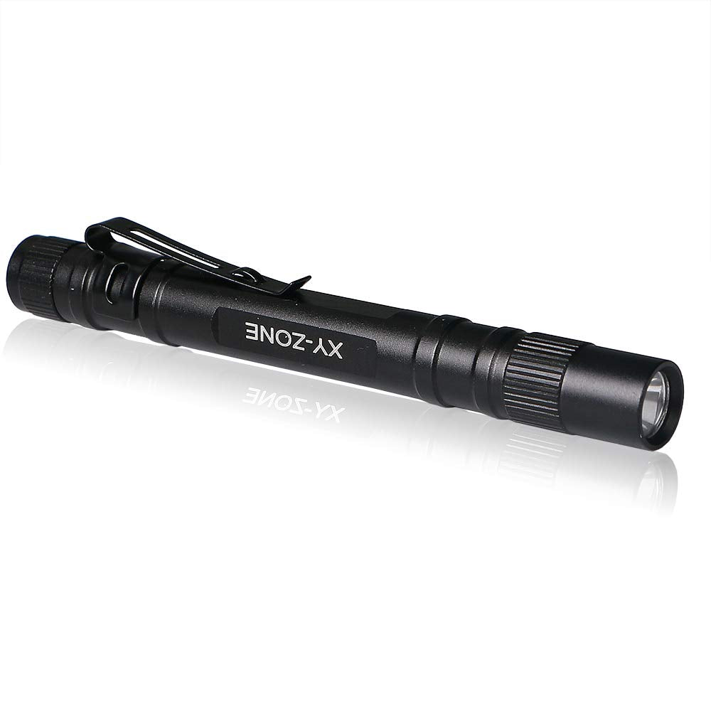 XY ZONE 1000 lumen pen flashlight with clip for quick access.