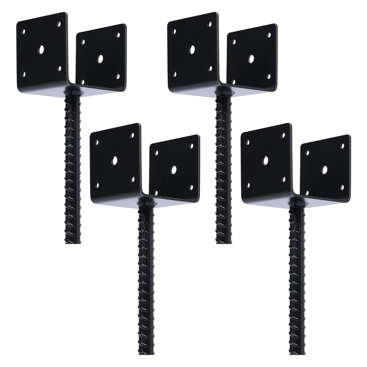 XYADX concrete post base 4x4 pack secures wooden posts for sturdy fences.