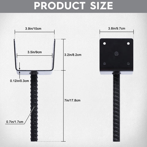 XYADX fence post anchor 4x4 steel supports porch rails with rust resistance.