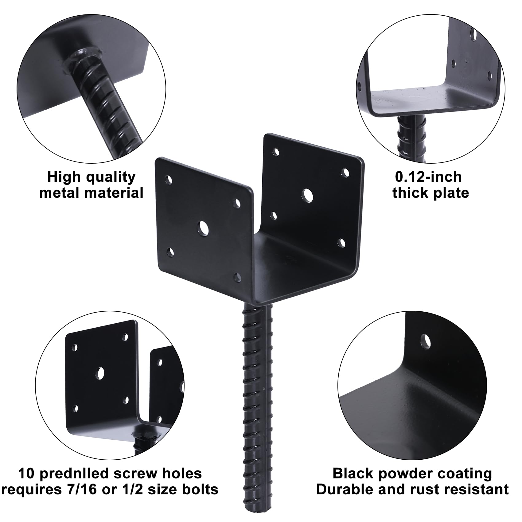 XYADX wood protection post base keeps wood away from damp concrete.