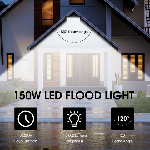 XYCN easy-install flood light with adjustable bracket for mounting flexibility.