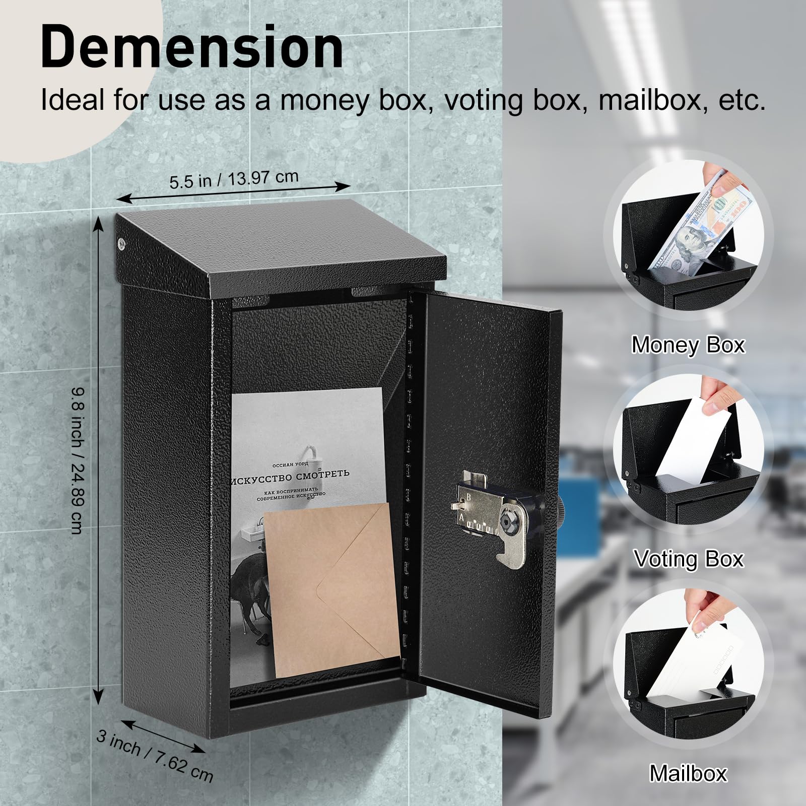 Xydled donation and ballot box with dual locks for flexible security