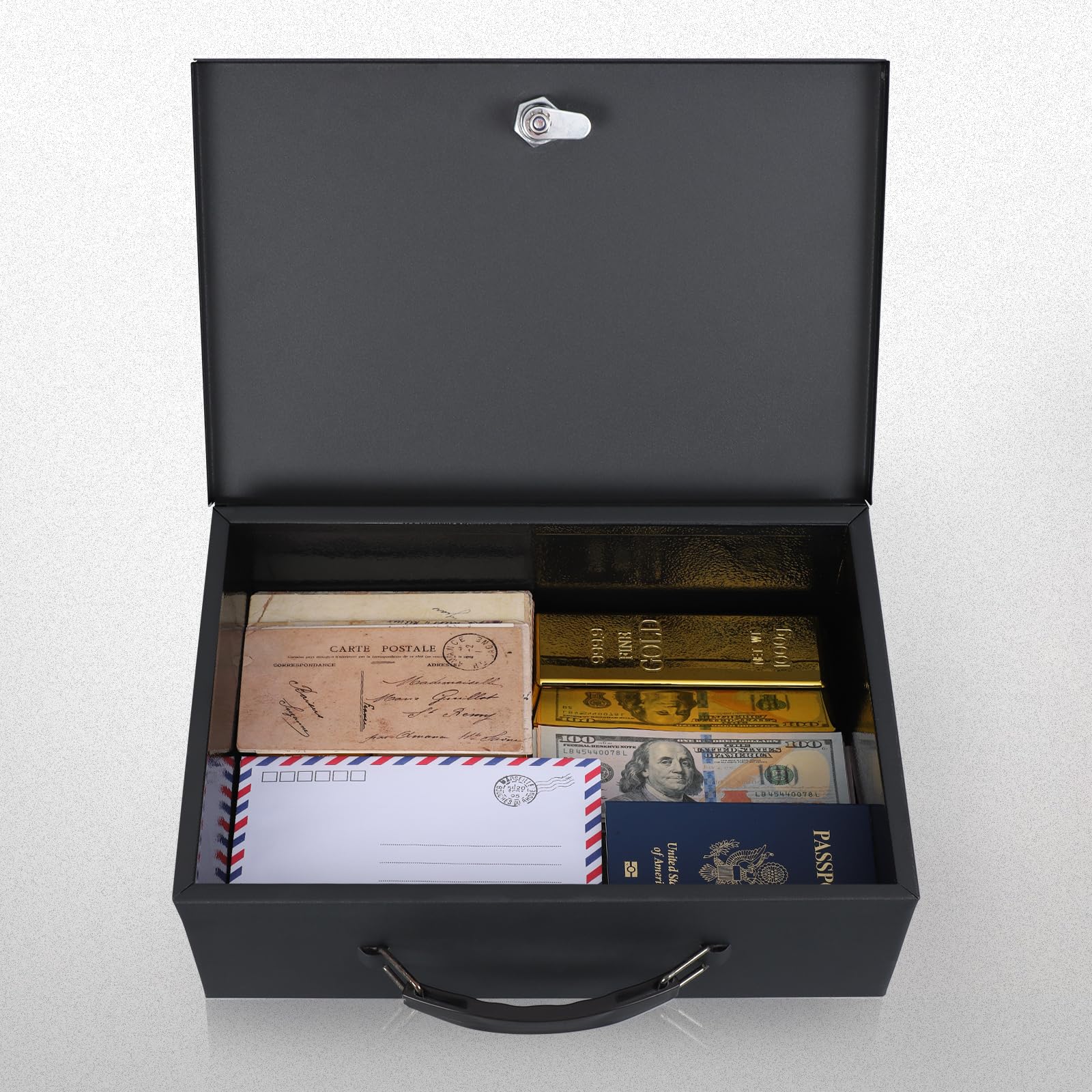 Xydled Fire Safe Box durable metal build resists tampering and wear over time.