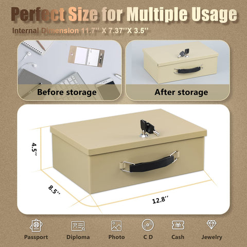 Xydled fire safe box fire insulation layer protects valuables from heat exposure.