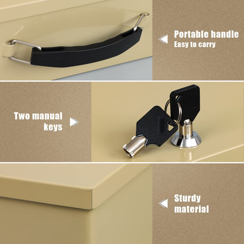 Xydled fire safe box key lock with keys enhances secure access.