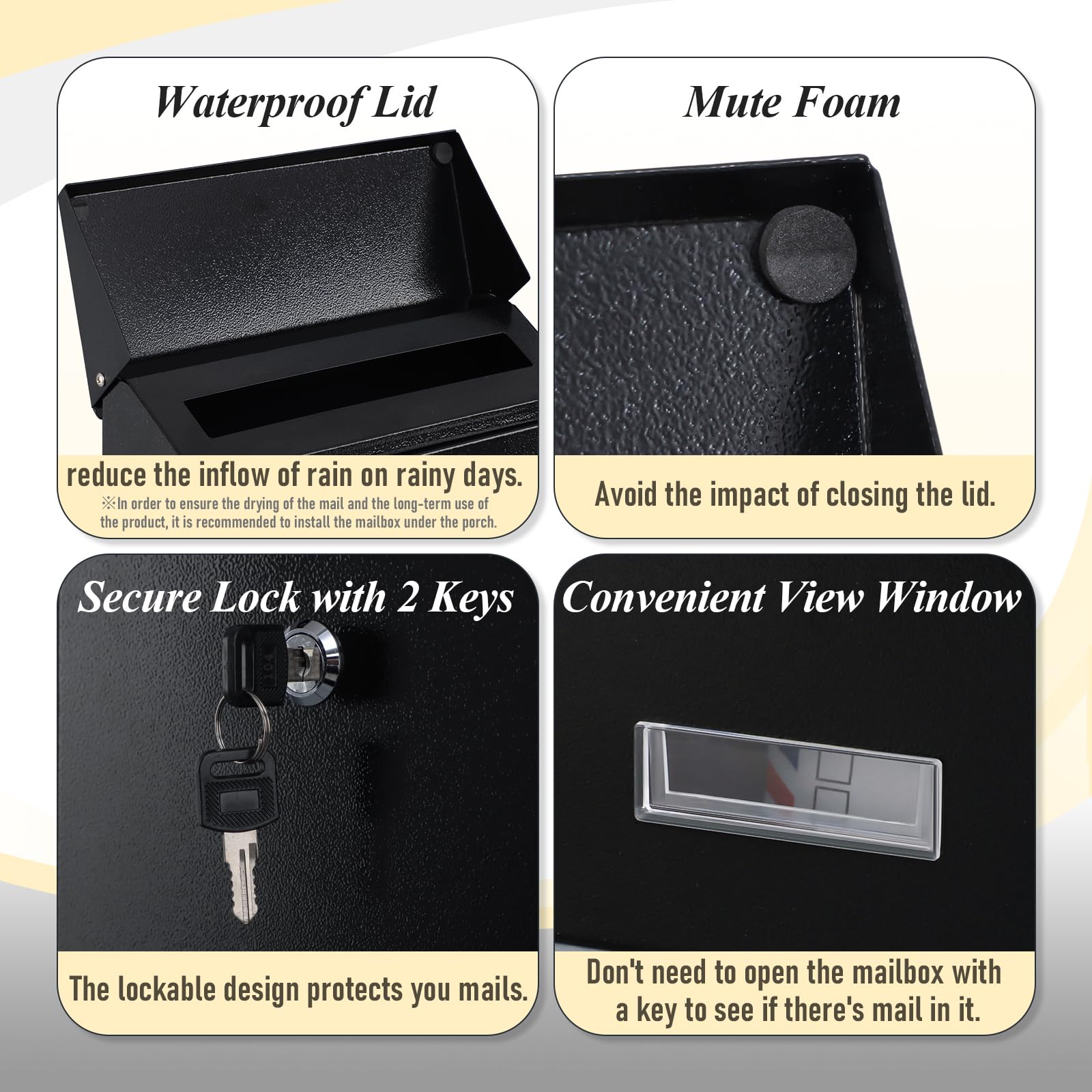 xydled locking mailbox installation kit includes anchors and screws