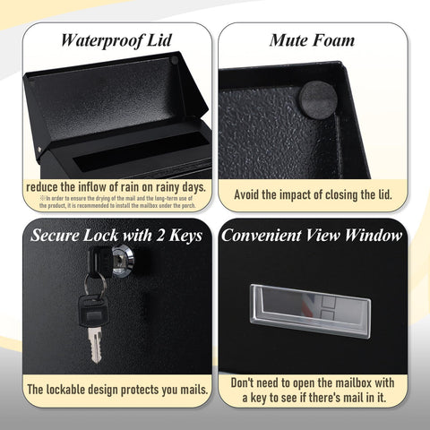xydled locking mailbox installation kit includes anchors and screws