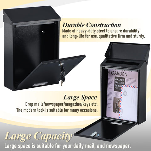 xydled locking mailbox large capacity for household mail and small parcels
