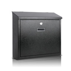 Xydled locking mailbox wall-mounted front view for secure mail storage.