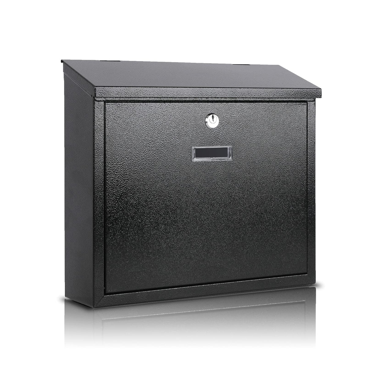 Xydled locking mailbox wall-mounted front view for secure mail storage.
