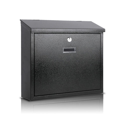 Xydled locking mailbox wall-mounted front view for secure mail storage.