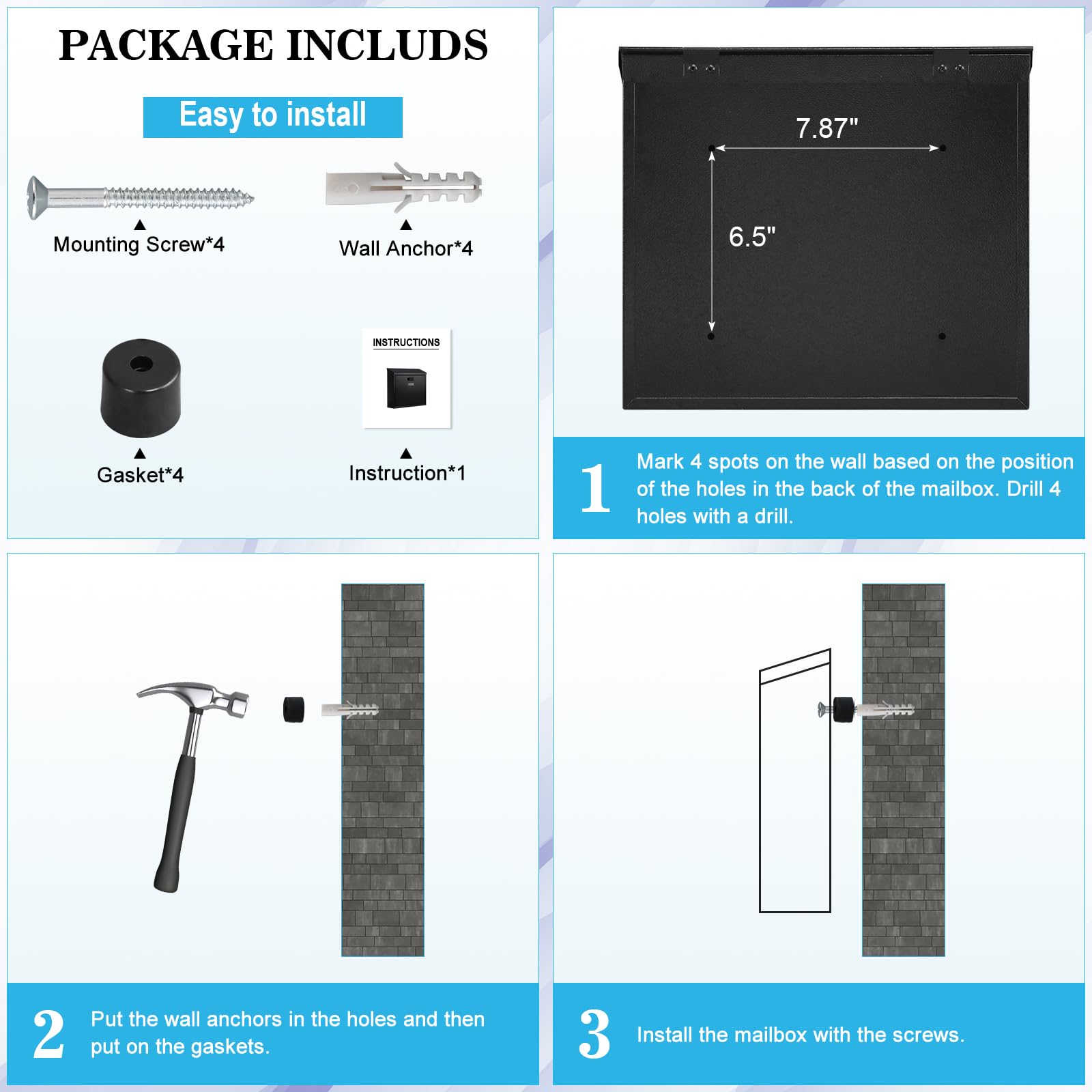 Xydled large capacity postbox designed for more mail and small parcels