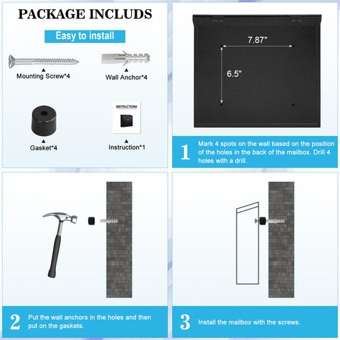 Xydled large capacity postbox designed for more mail and small parcels