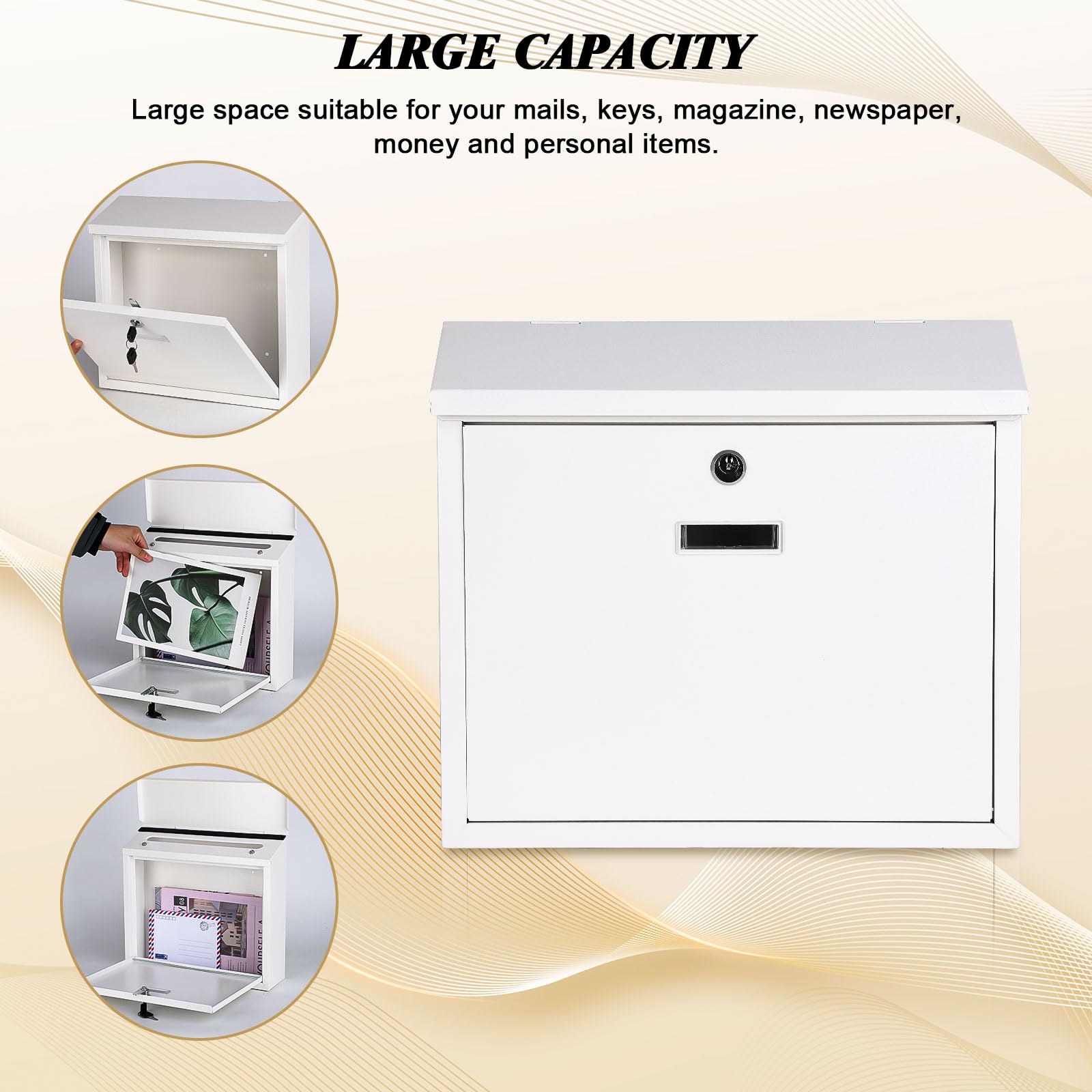 xydled mail slot with view window aids quick mail checks