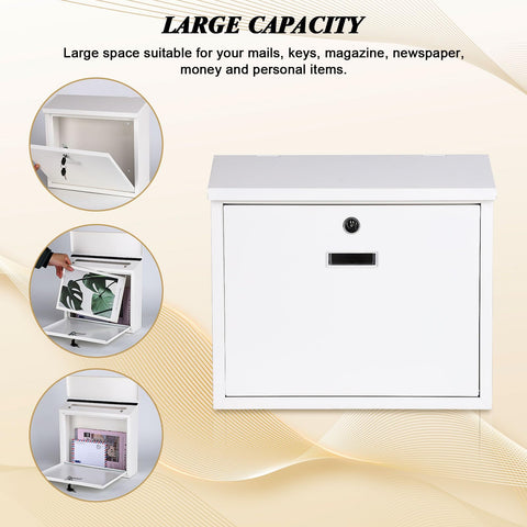 xydled mail slot with view window aids quick mail checks