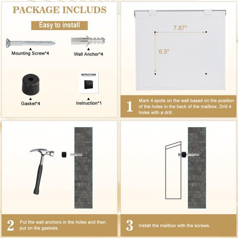 xydled outdoor mailbox with weather-resistant finish stays protected