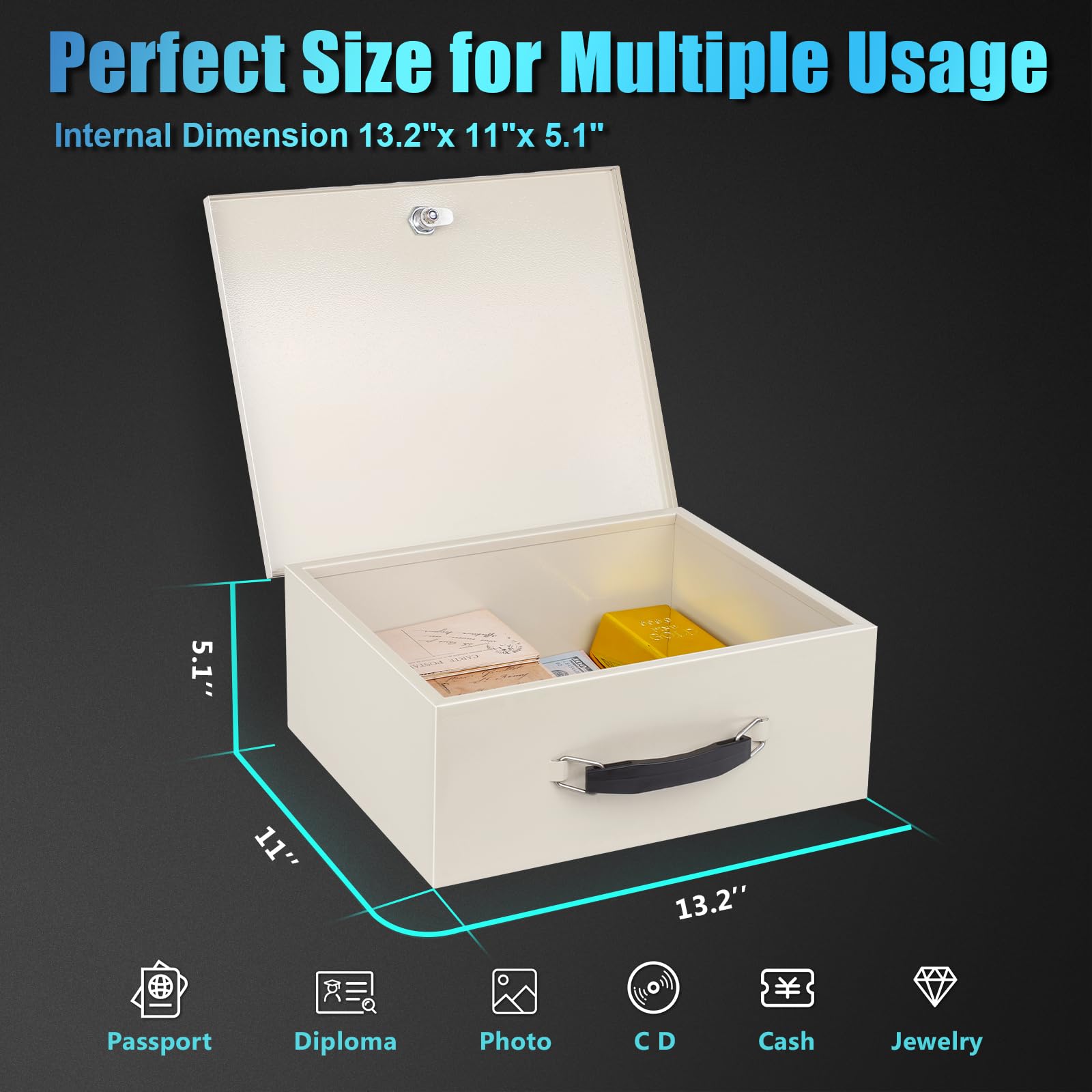 xydled portable handle enables easy relocation during moves.