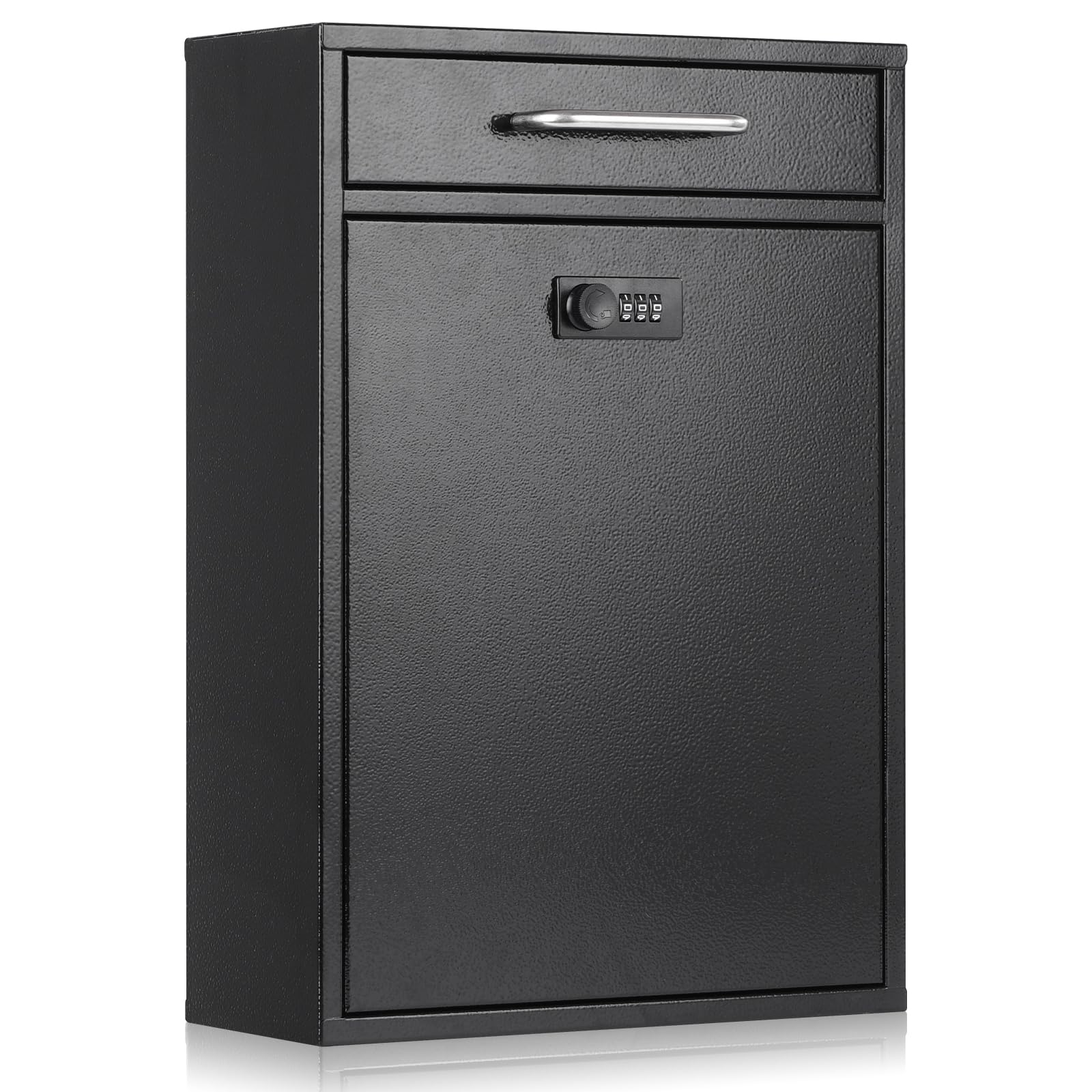 Xydled wall mailbox front view shows a sturdy metal exterior for secure mail storage.