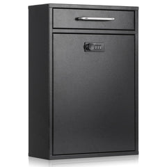 Xydled wall mailbox front view shows a sturdy metal exterior for secure mail storage.