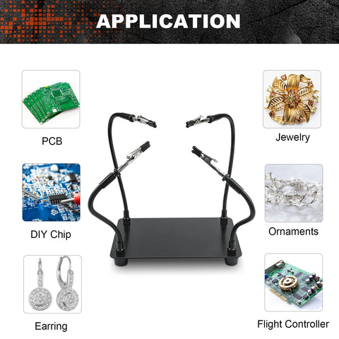 XYK Helping Hands alligator clip rotates to hold components safely
